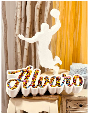 Nombre de Corcho Baloncesto para Chuches Mesa Dulce