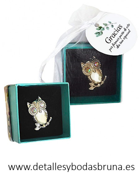 Broche Búho en Caja