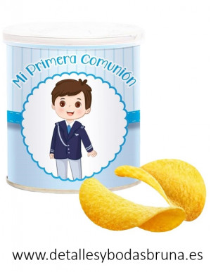 Patatas Pringles para Comunión Niño