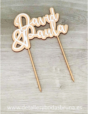 Cake Topper Boda Personalizado David y Paula