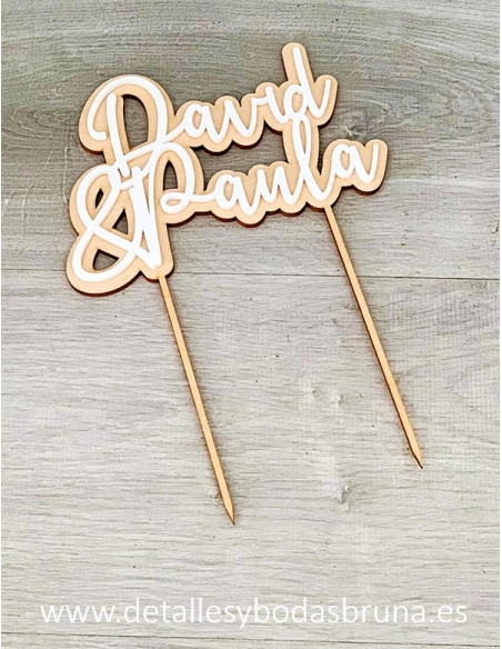 Cake Topper Boda Personalizado David y Paula