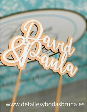 Cake Topper Boda Personalizado David y Paula 2