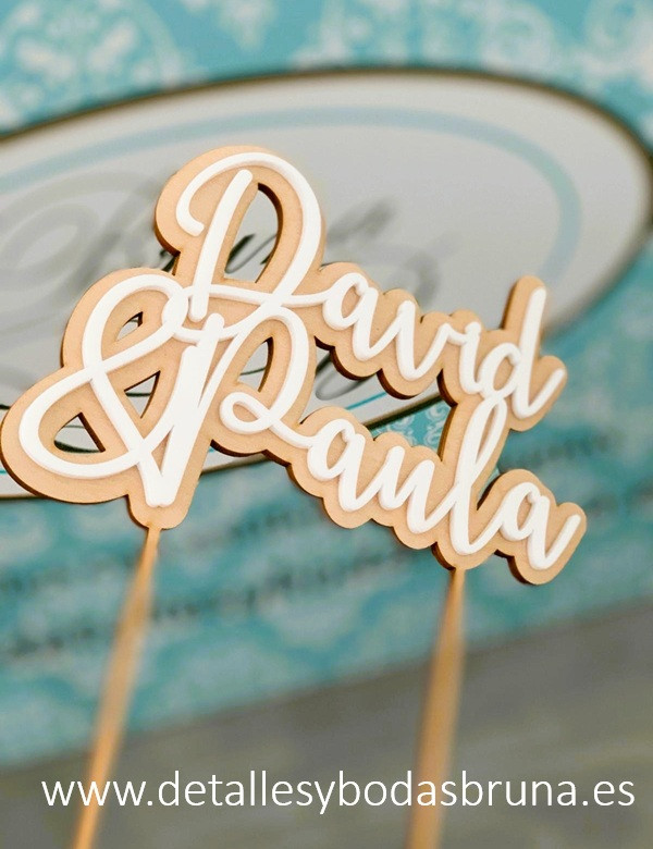 Cake Topper Boda Personalizado David y Paula