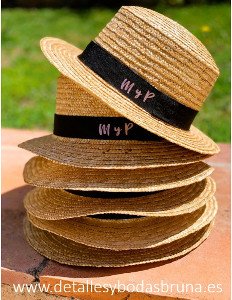 Sombrero Canotier Personalizado con Iniciales