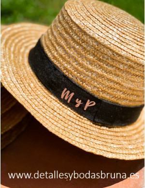 Sombrero Canotier Personalizado con Iniciales 2