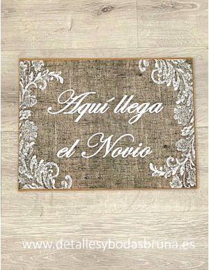 Cartel Aquí llega el Novio Yute y Blonda