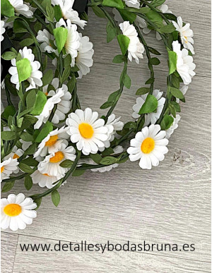 Corona de Margaritas blancas