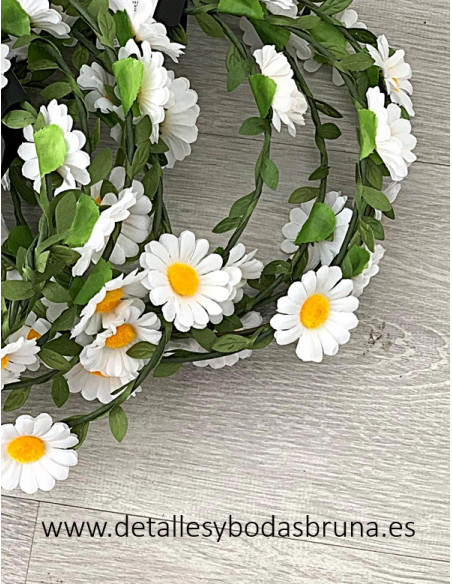 Corona de Margaritas blancas