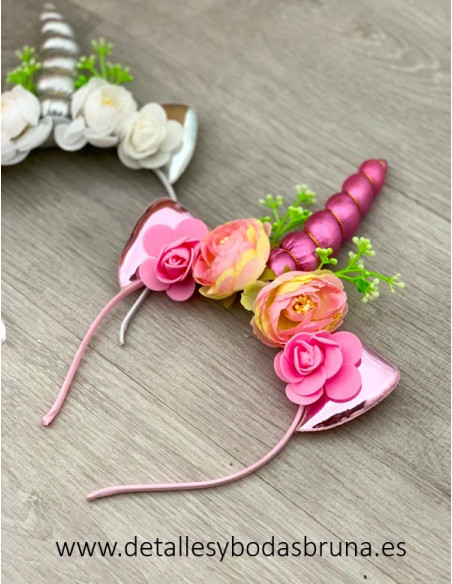 Diadema de Unicornio con Flores