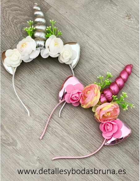 Diadema de Unicornio con Flores
