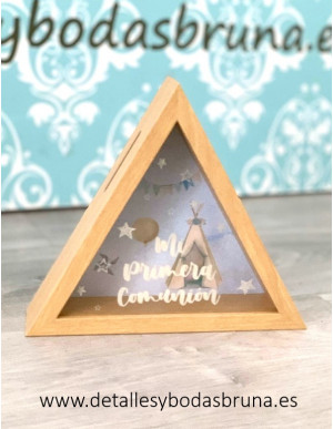 Hucha Marco Comunión Tipi Azul