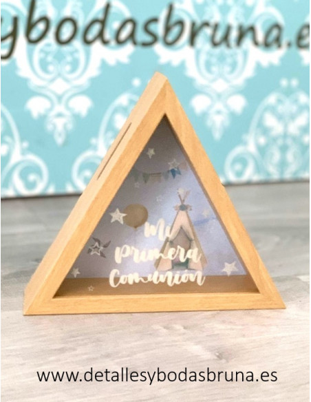 Hucha Marco Comunión Tipi Azul