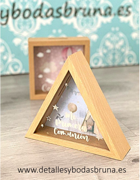 Hucha Marco Comunión Tipi Azul