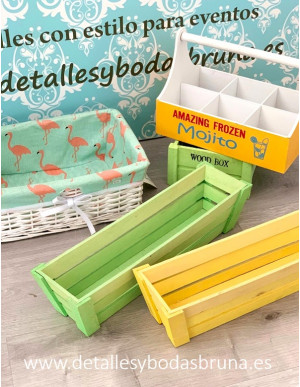 Caja de Madera Alargada Verde 2