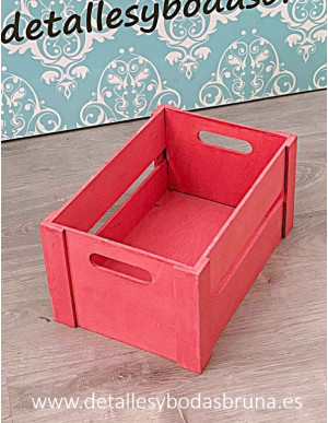 Caja de Madera Rosa Intenso