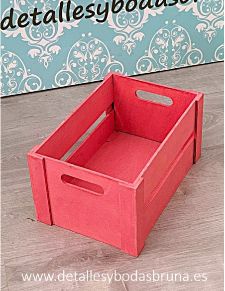Caja de Madera Rosa Intenso