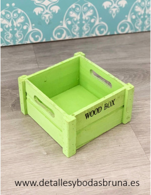 Caja de Madera Verde Pequeña