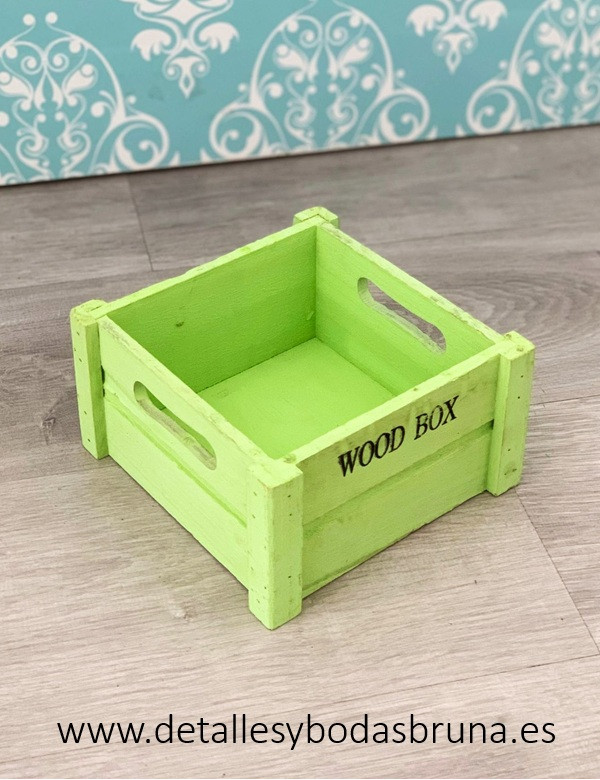 Caja de Madera Verde Pequeña