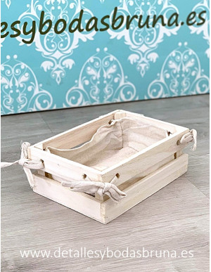 Caja de Madera Blanca con Forro