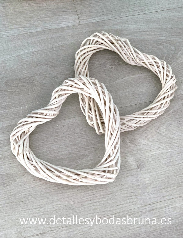 Corazón de Mimbre Blanco