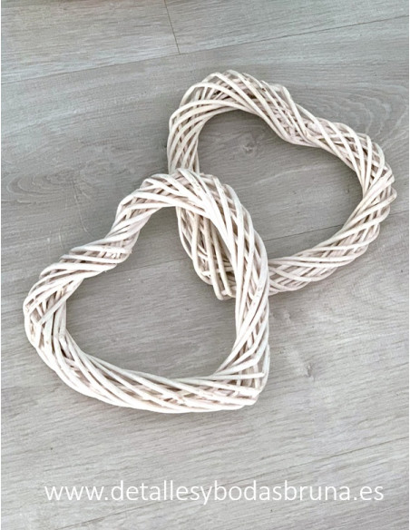 Corazón de Mimbre Blanco