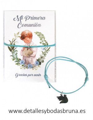 Pulsera Comunión Niño Paloma con Cartón