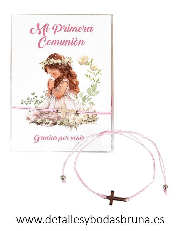 Pulsera Cruz Comunión Niña en Cartoncillo