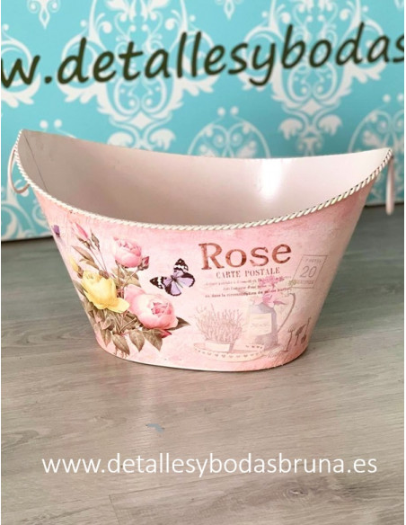 Cubo Alto Grande Roses Vintage