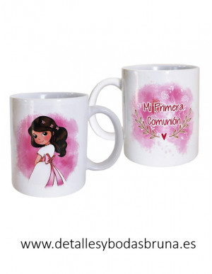 Taza Comunión Personalizada Niña Lazo