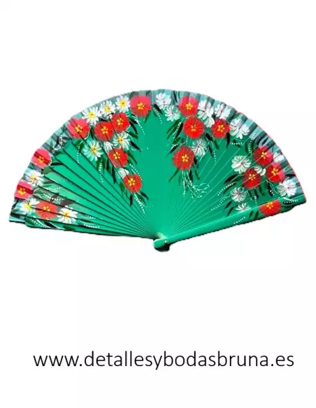 Abanico de Madera con Flores Petunia 12 u