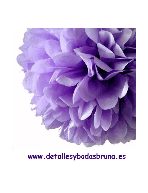 Pompones de papel 20 cm ESCOGE COLORES