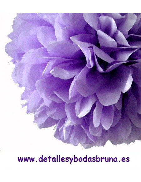 Pompones de papel 20 cm ESCOGE COLORES