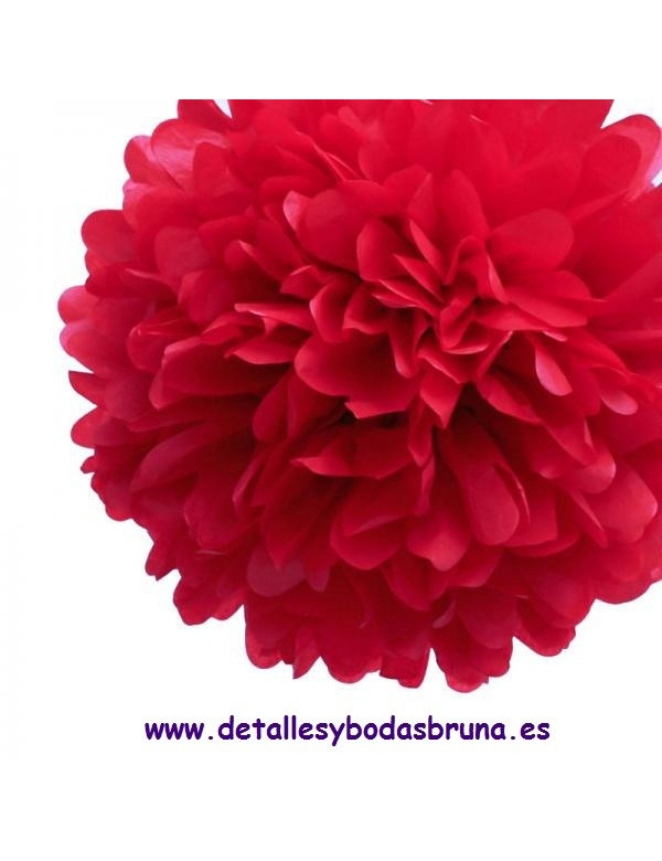 Pompones de papel 20 cm ESCOGE COLORES