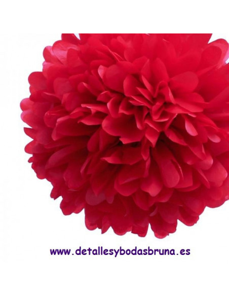 Pompones de papel 20 cm ESCOGE COLORES