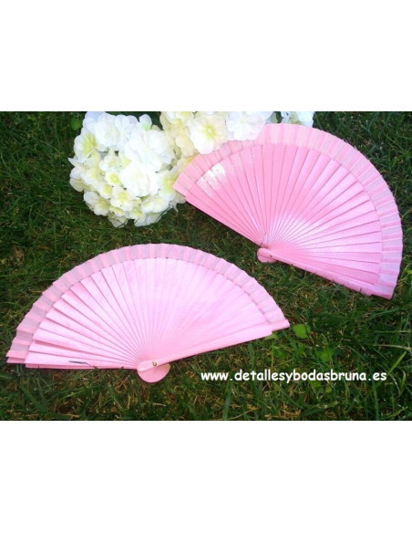 Abanico Liso Rosa 19 cm AGOTADO