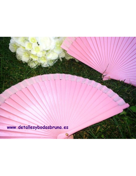 Abanico Liso Rosa 19 cm AGOTADO