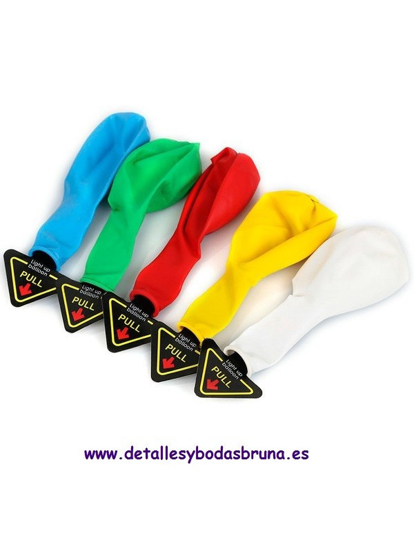 Globos Led de Colores paq 5 unidades