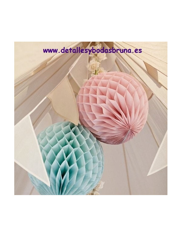 Bolas de papel Nido de Abeja 8 colores ELIGE