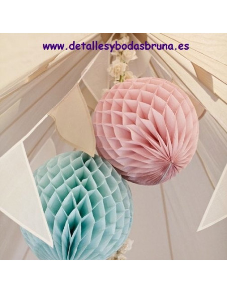 Bolas de papel Nido de Abeja 8 colores ELIGE