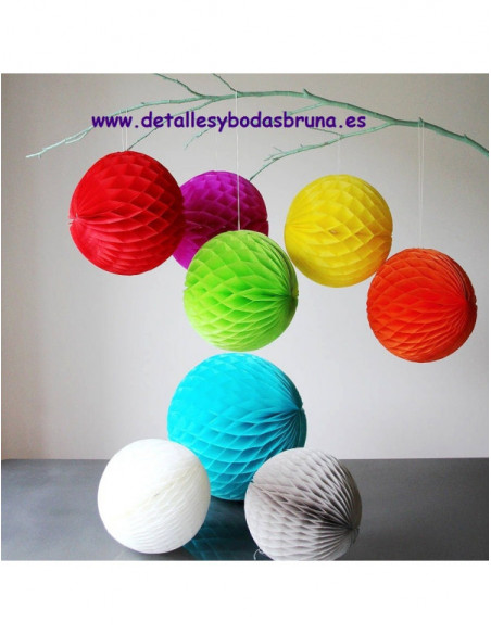 Bolas de papel Nido de Abeja 8 colores ELIGE
