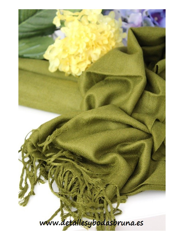 Pashminas Amplias Verde Oliva-AGOTADO-