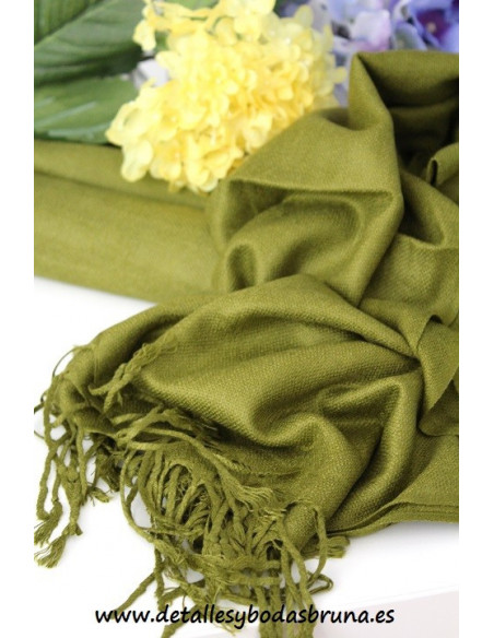 Pashminas Amplias Verde Oliva-AGOTADO-