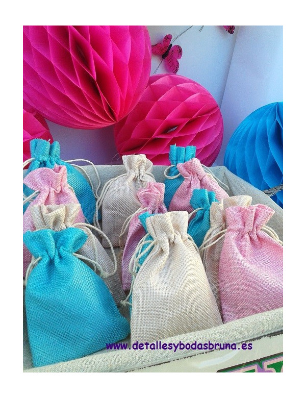 Bolsas de Lino pequeñas ESCOGE COLOR 