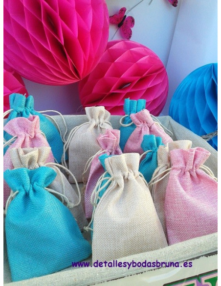 Bolsas de Lino pequeñas ESCOGE COLOR 