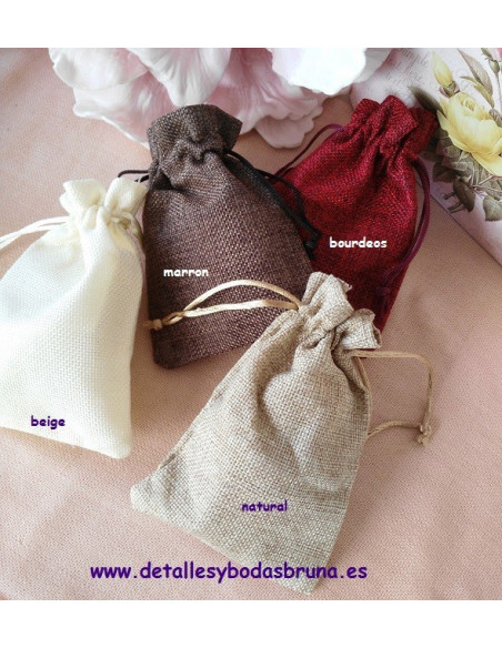 Bolsas de Lino pequeñas ESCOGE COLOR 