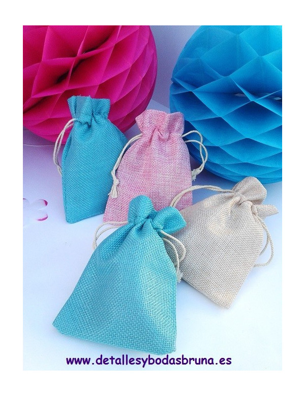 Bolsas de Lino pequeñas ESCOGE COLOR 