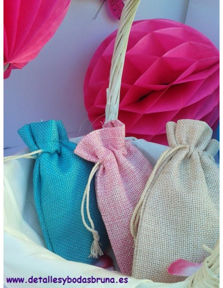 Bolsas de Lino pequeñas ESCOGE COLOR 