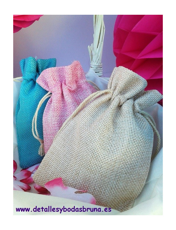 Bolsas de Lino pequeñas ESCOGE COLOR 
