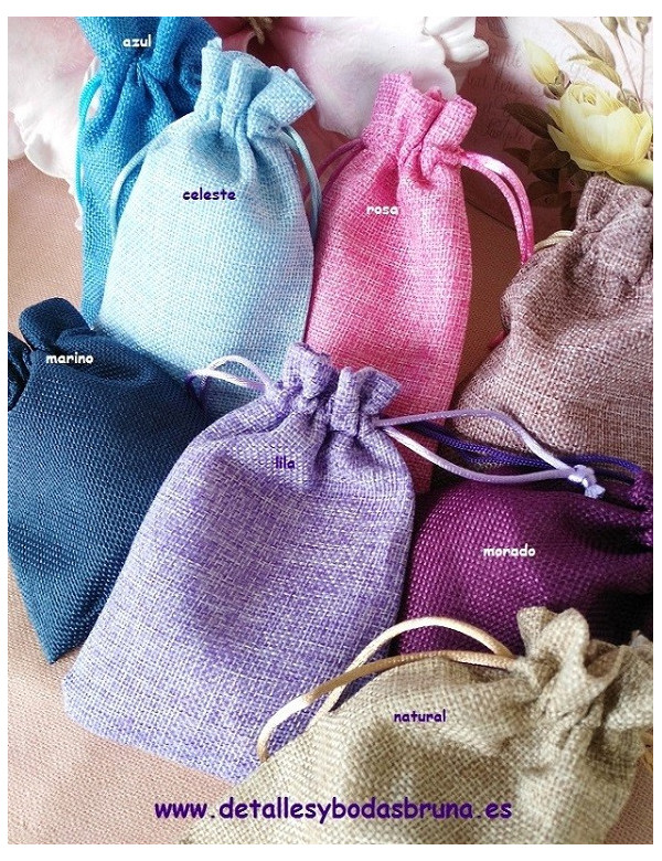 Bolsas de Lino pequeñas ESCOGE COLOR 