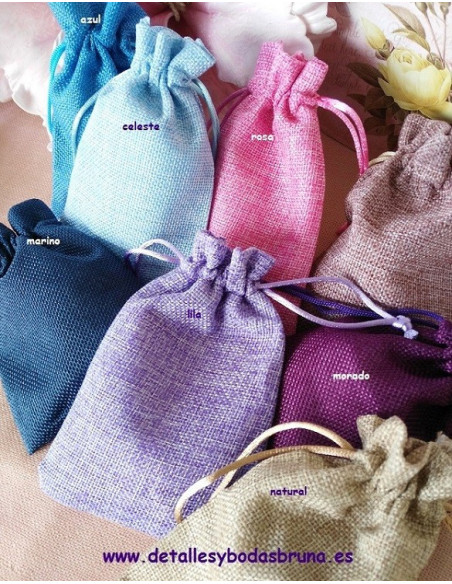 Bolsas de Lino pequeñas ESCOGE COLOR 